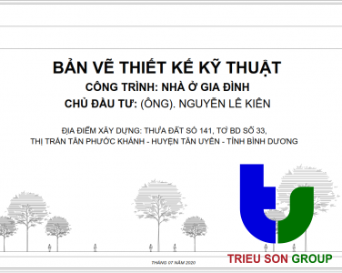 CÔNG TRÌNH THI CÔNG - XÂY NHÀ 5 X 13M - BẢN VẼ NHÀ Ở 