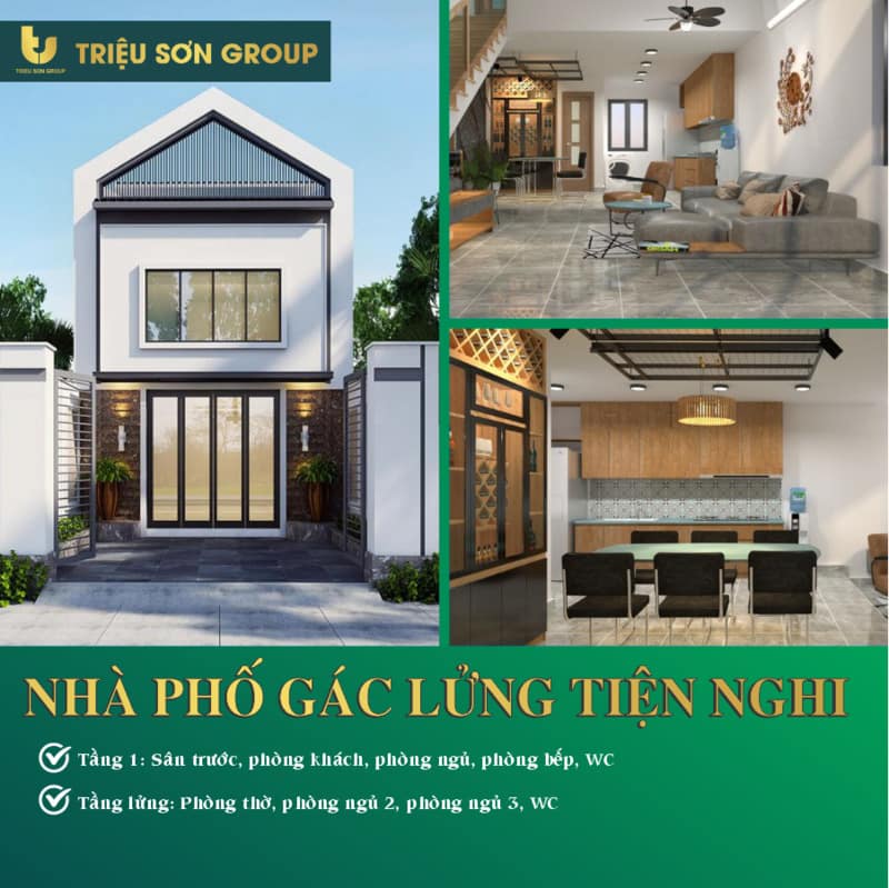 Nhà phố gác lửng tiện nghi