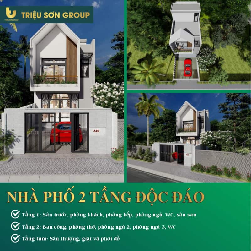 Nhà phố 2 tầng độc đáo